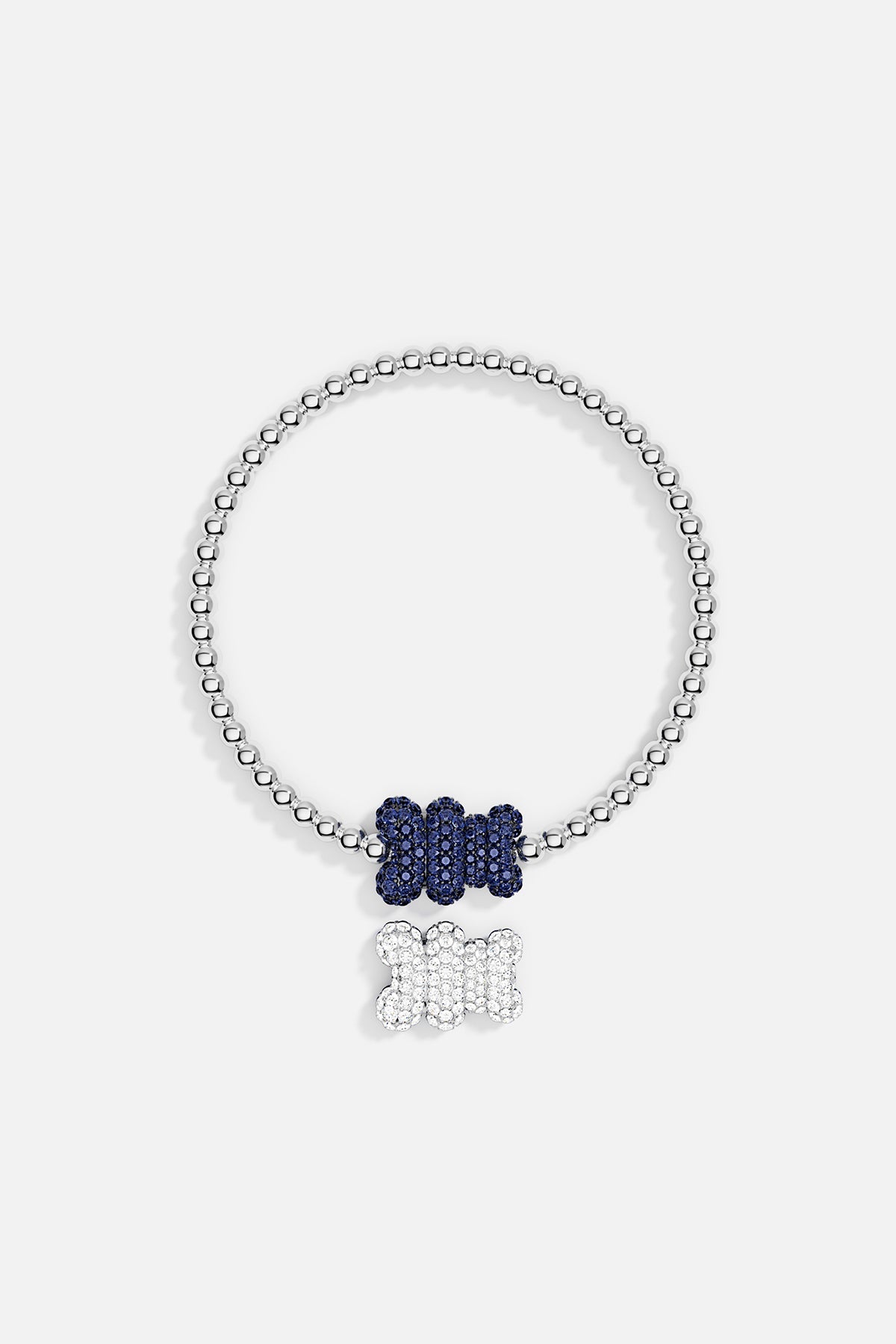 APM Beaded Bracelet with interchangeable charms, a playful twist of midnight blue and shimmer.