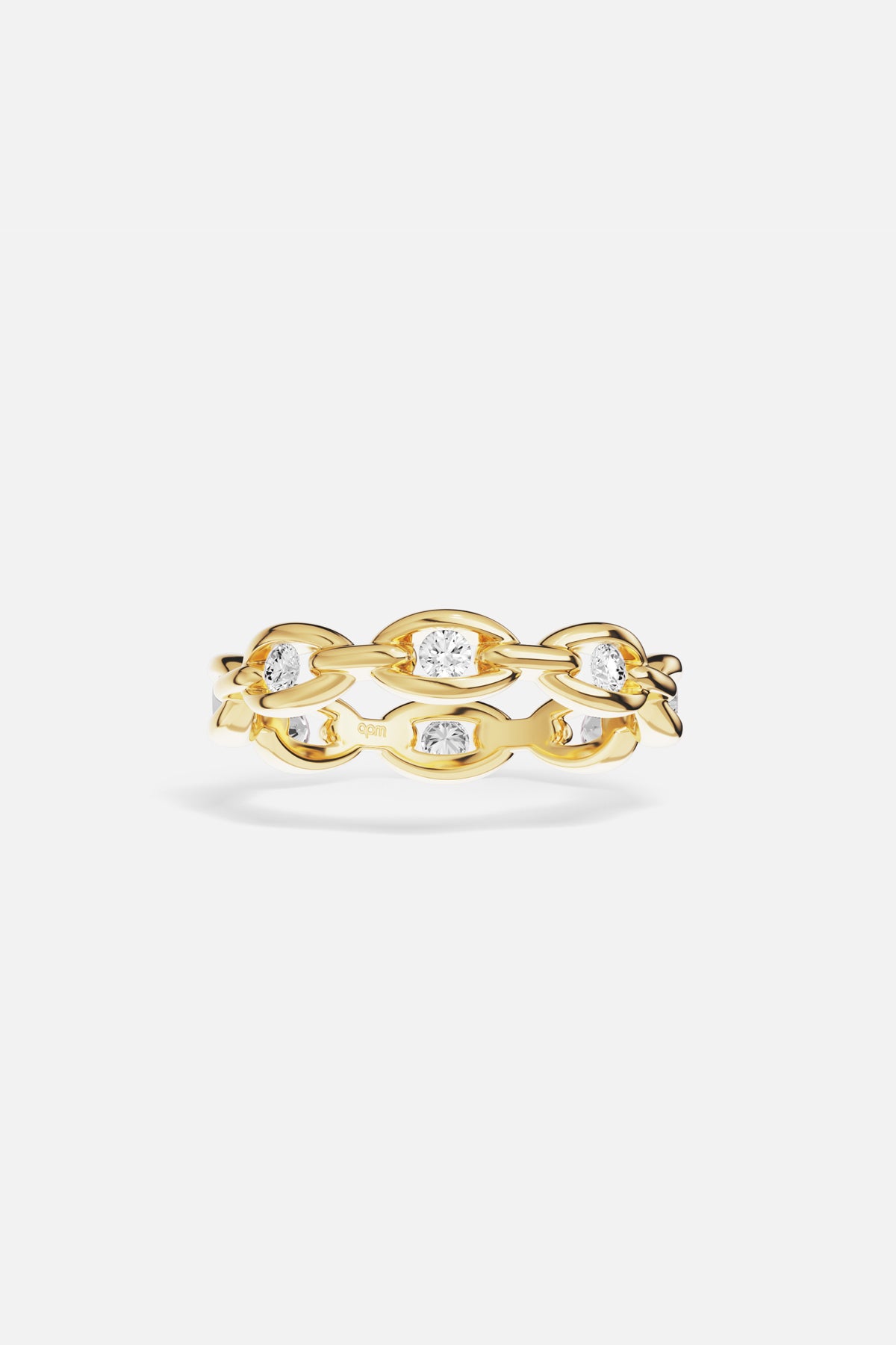 APM Chain Ring in golden color, luminous links for effortless everyday radiance.