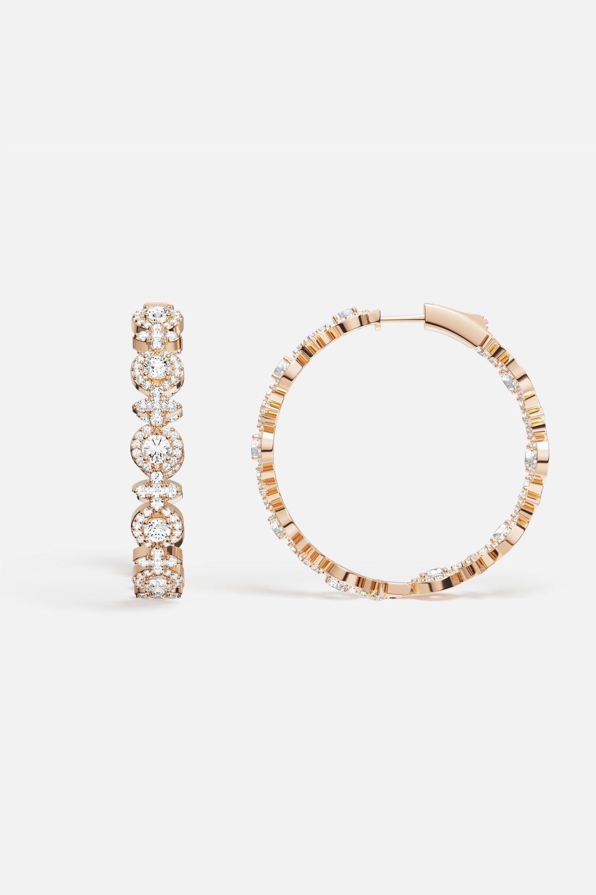 APM Hoop Earrings, a radiant golden circle sparkling with effortless allure.
