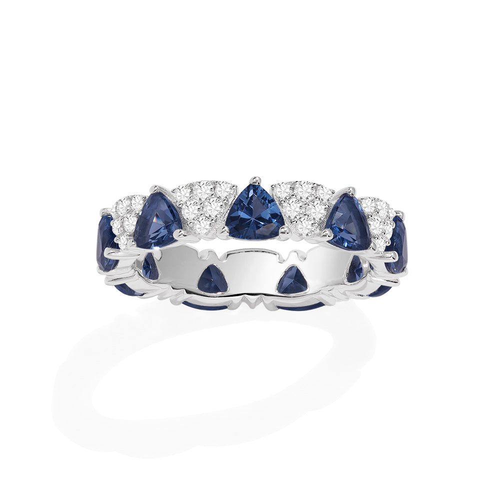 White & Blue Triangle Ring APM Monaco