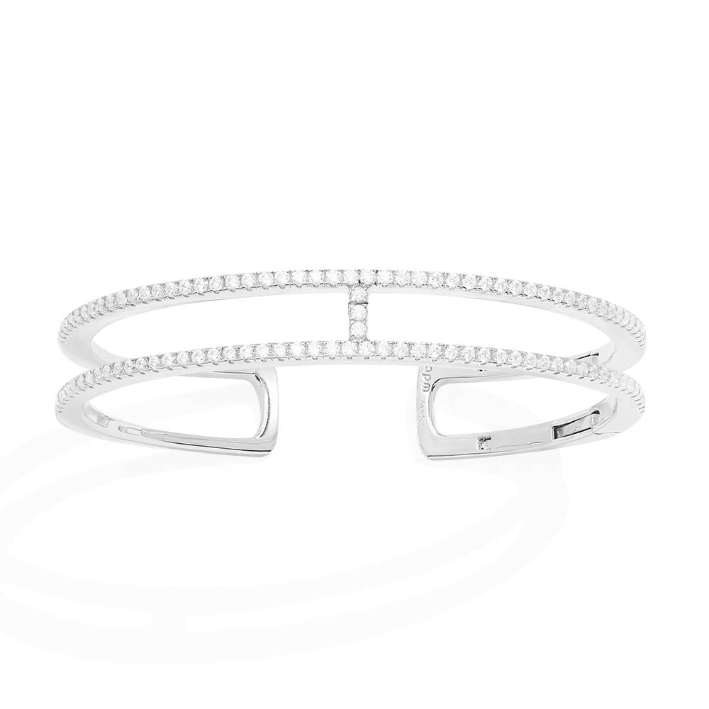 Double Line Pavé Cuff | APM Monaco