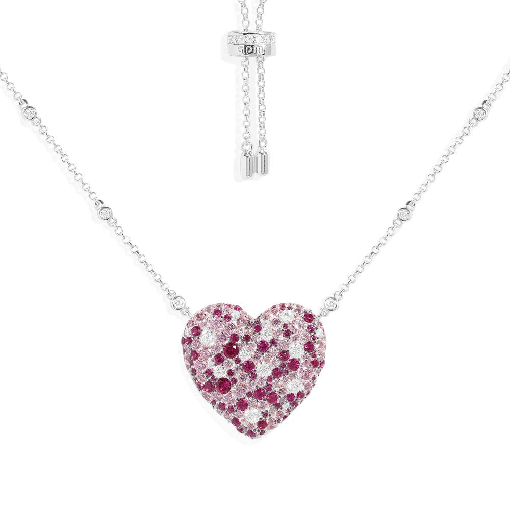 Fuchsia Heart Adjustable Necklace | APM Monaco