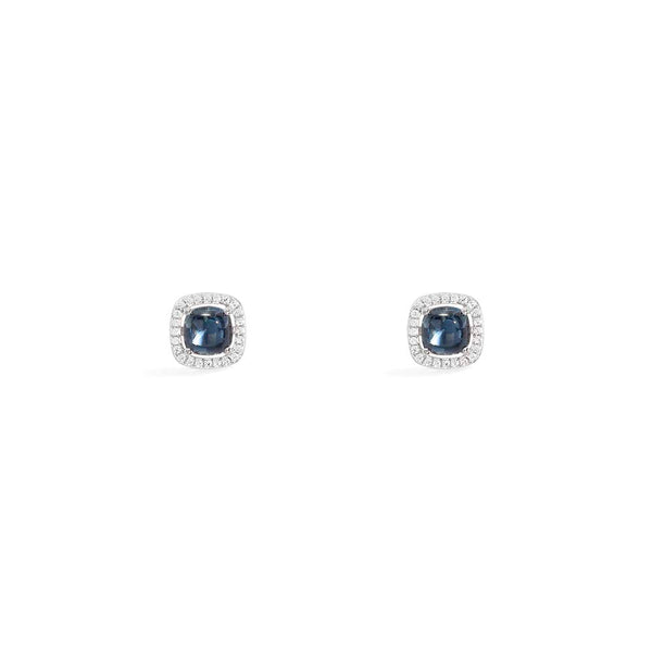 Blue Square Stud Earrings