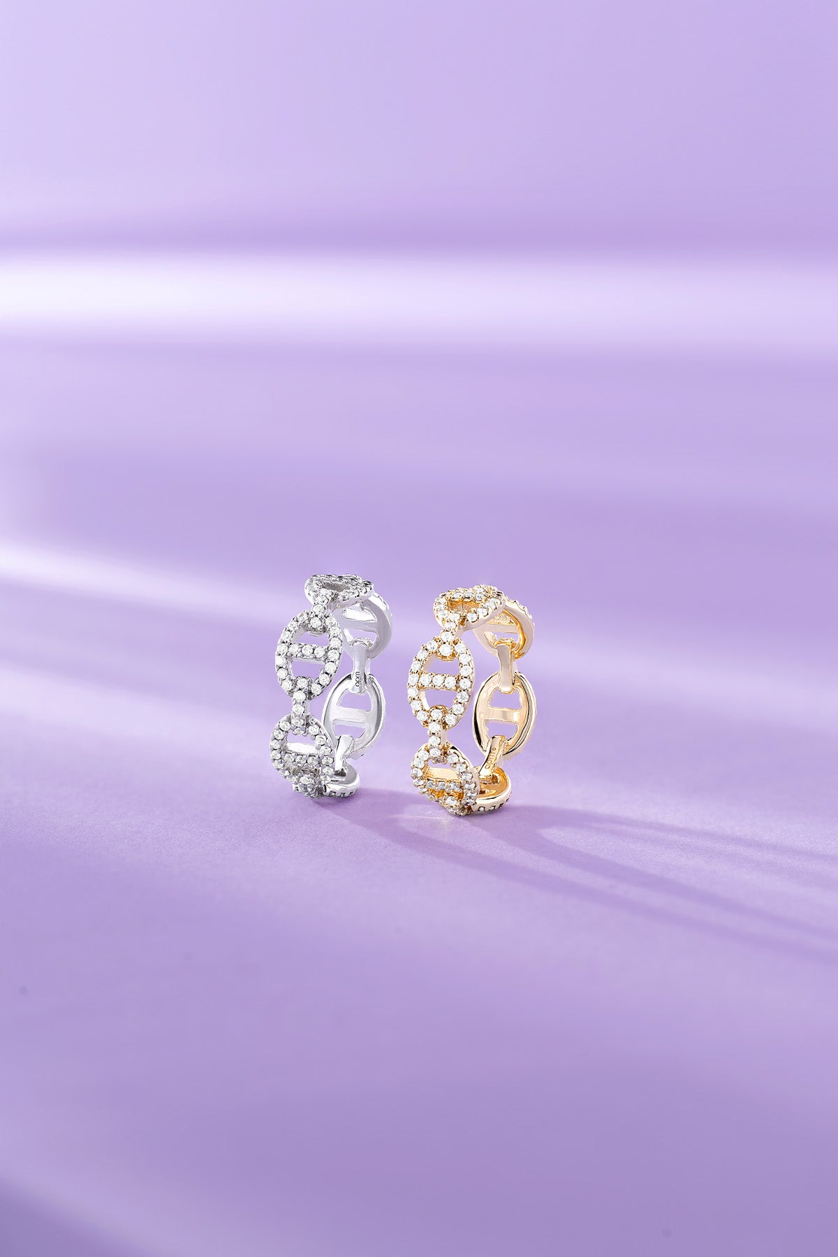 Maille Marine rings in silver and yellow gold tone