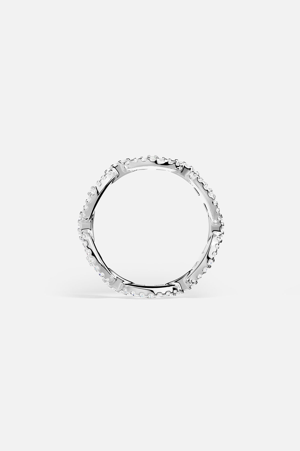 APM MONACO yacht club ring in silver on a white background