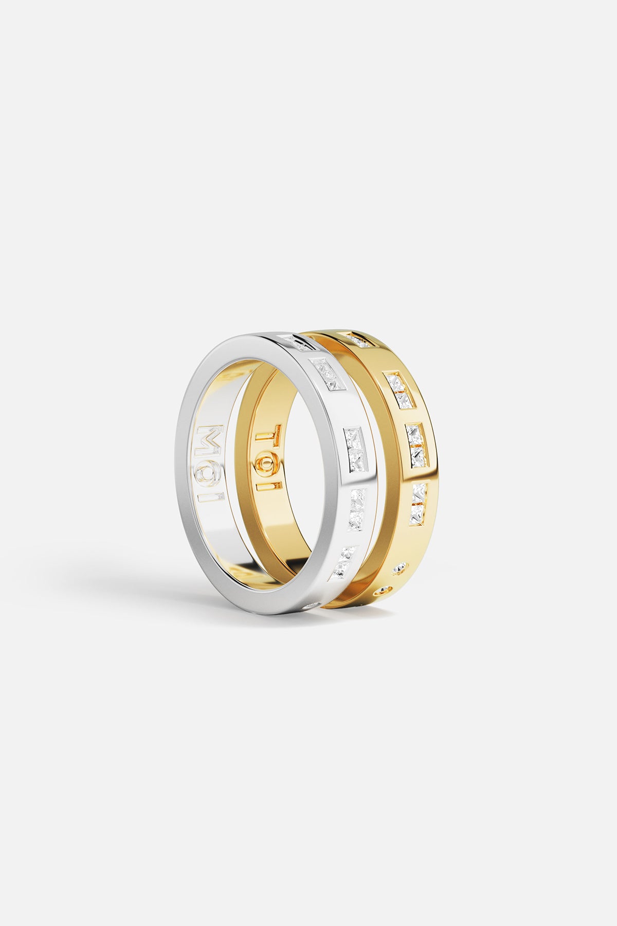 【apm Monaco】パール クラウン リング - 54号.シルバー/ホワイト Double Piercing Ring, White Alloy | APM Monaco