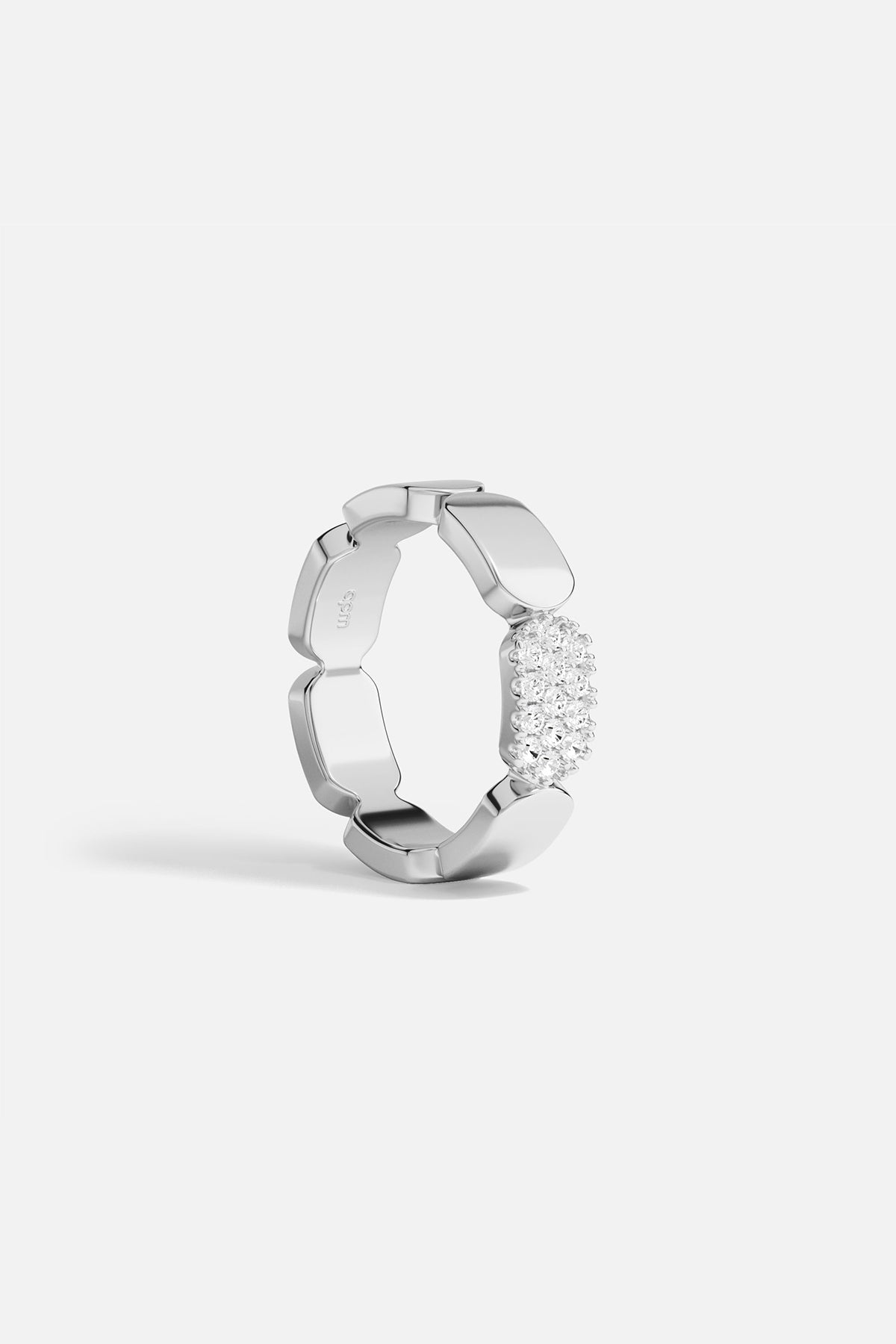 【apm Monaco 】925.ホワイト パールク リスタルリング 指輪 50 Yacht Club Ring, Sterling Silver | APM Monaco