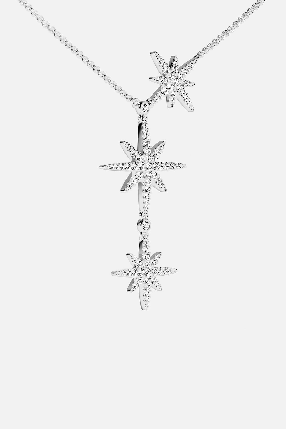 Necklaces APM Monaco: silver-tone adjustable necklace with three star-shaped pendants.