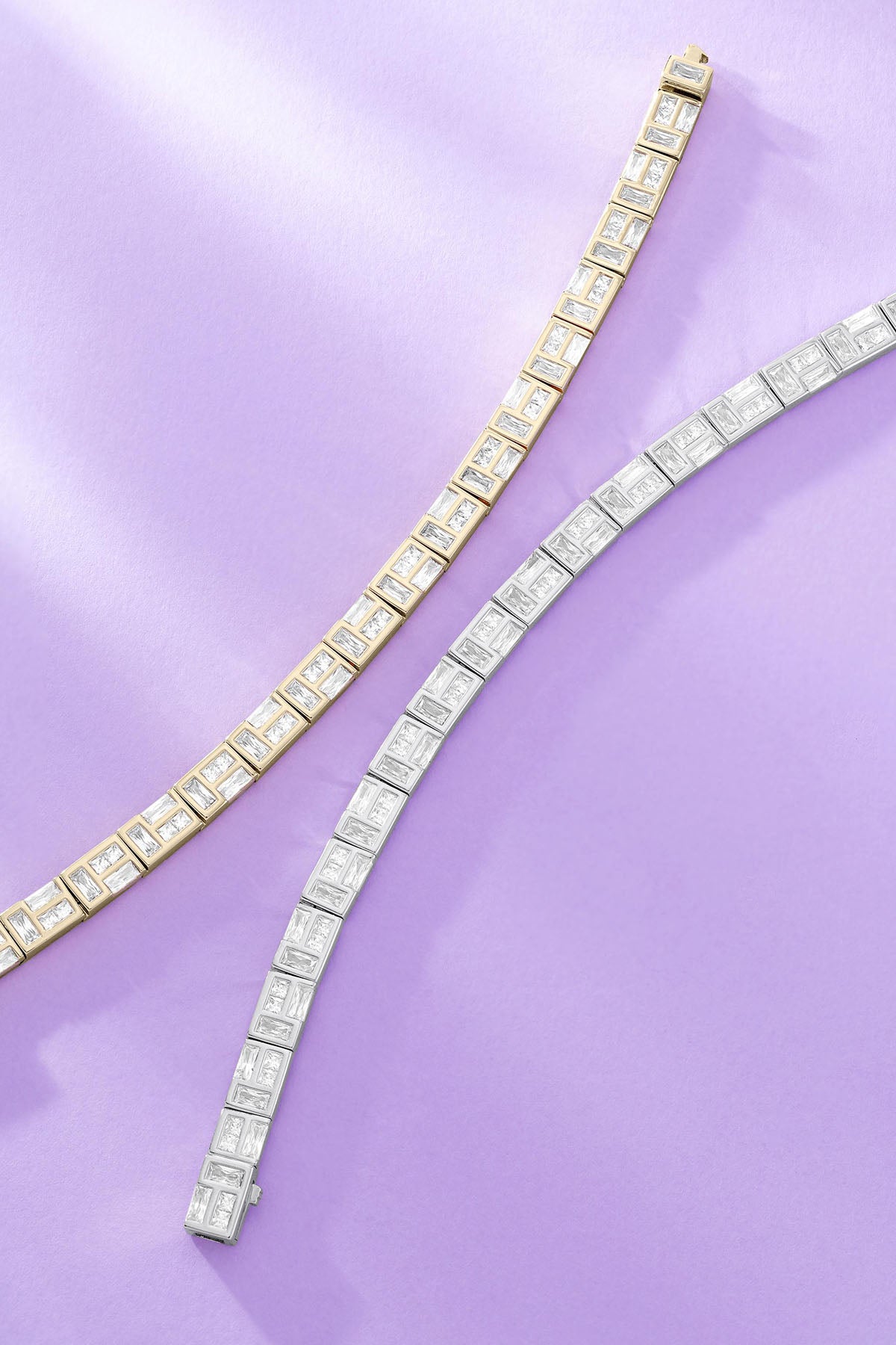 APM Monaco Ice Bracelet on lilac background