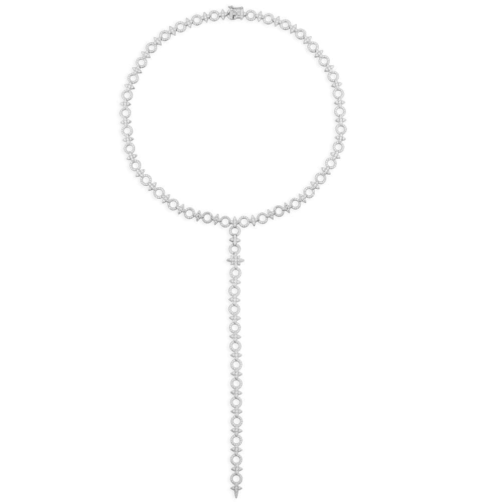 Météorites & Circles Collier in Y-Form – Silber | APM Monaco 