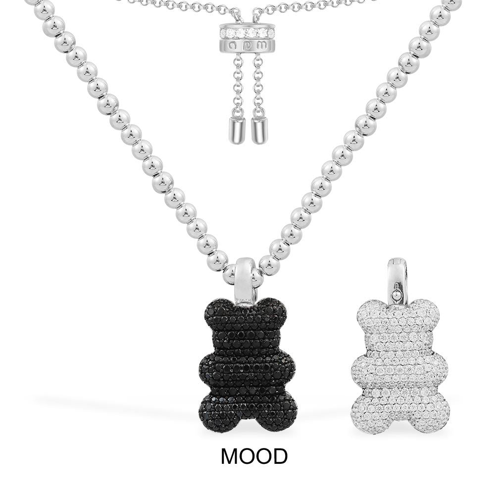 Mood Yummy Bear Adjustable Necklace with Beads APM Monaco