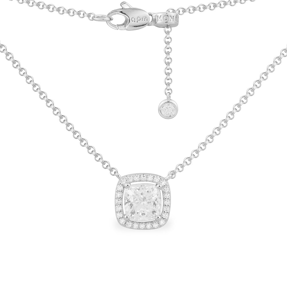 Adjustable Necklace With Small Square Stone APM Monaco adjustable-necklace-with-small-square-stone-apm-monaco