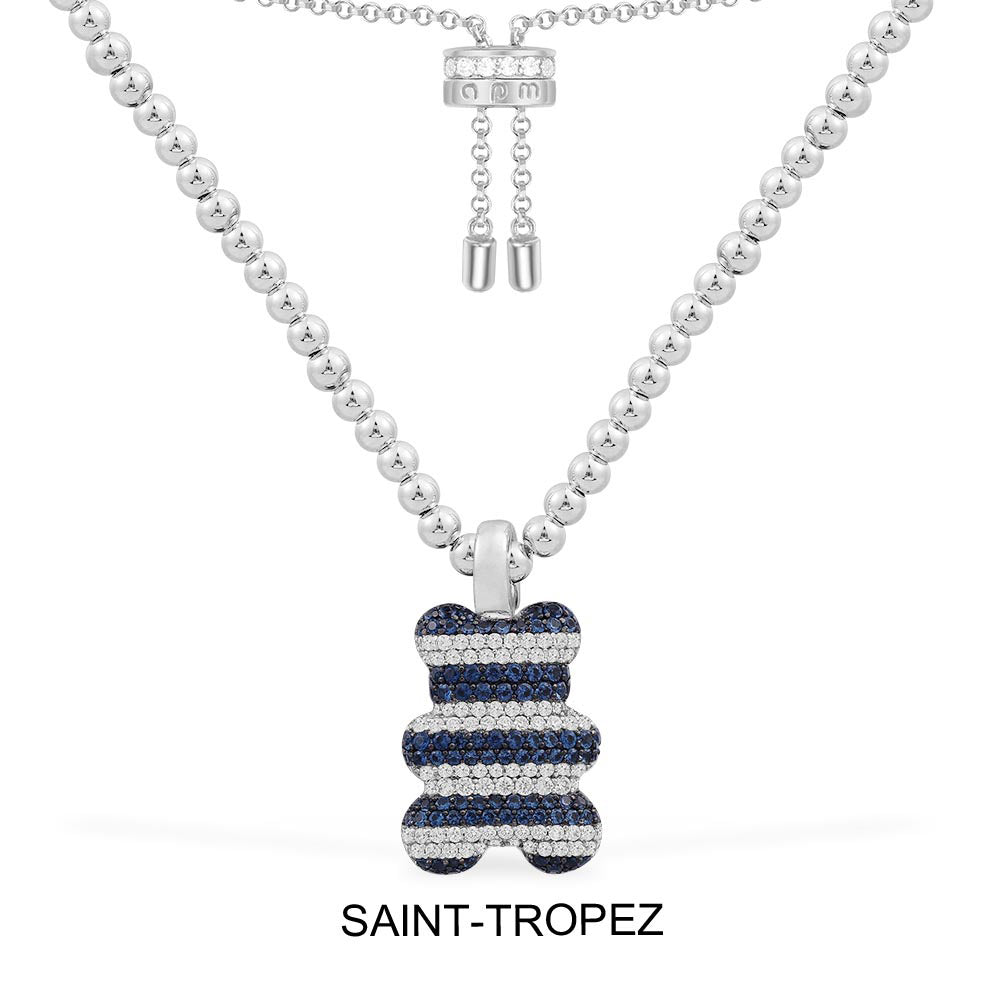 Saint-Tropez Yummy Bear (Clippable) Adjustable Necklace with Beads | APM  Monaco