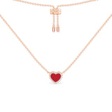 Red Heart Adjustable Necklace