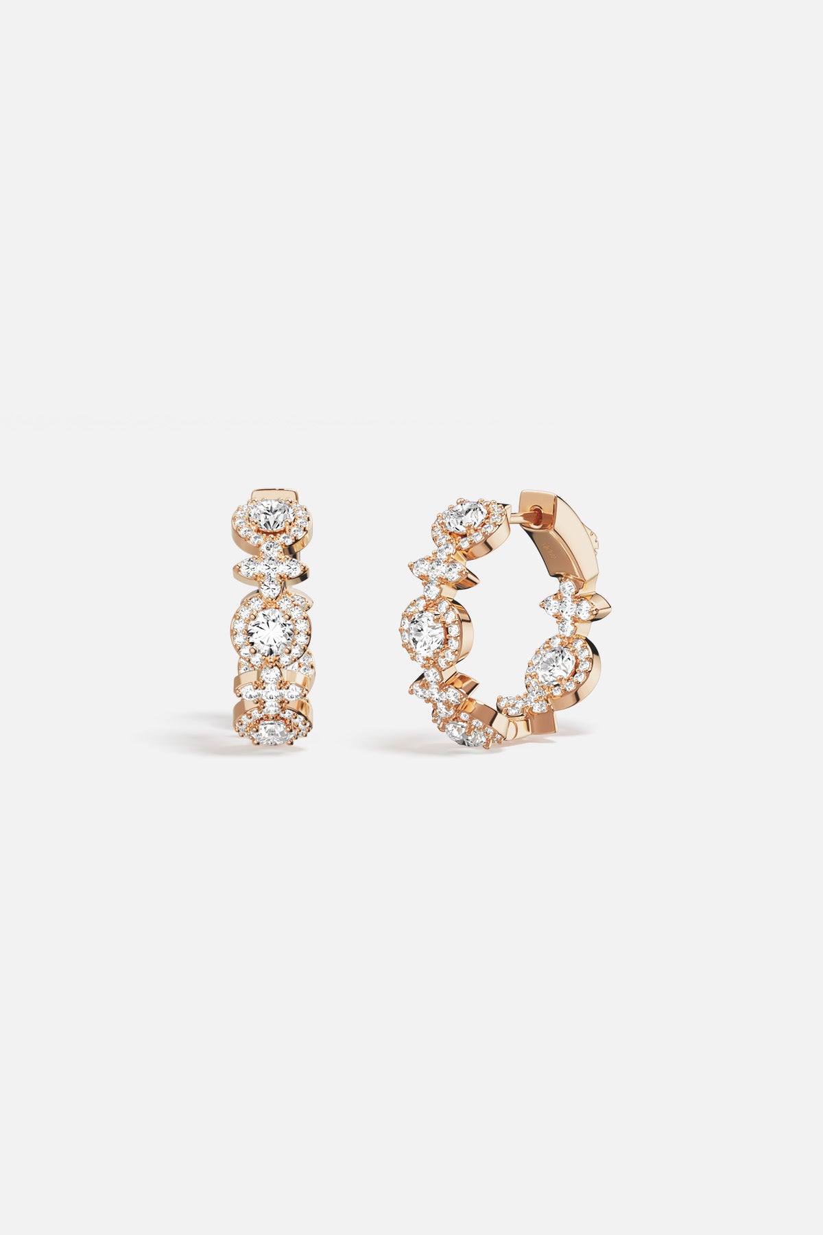 APM Hoop Earrings, a constellation of shimmer in warm golden color.