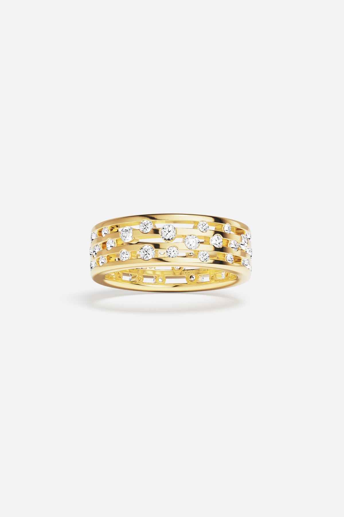 APM Ring in golden color, a scattered sparkle of quiet confidence.