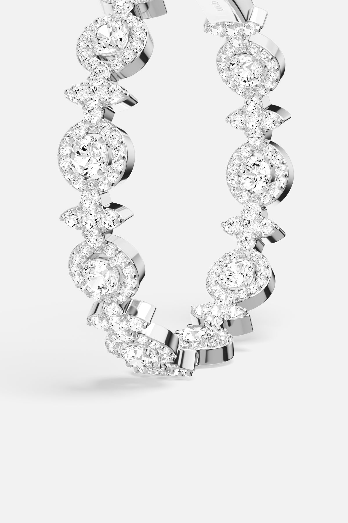 APM Bracelet in rhodium finish, a shimmering constellation of light and effortless elegance.