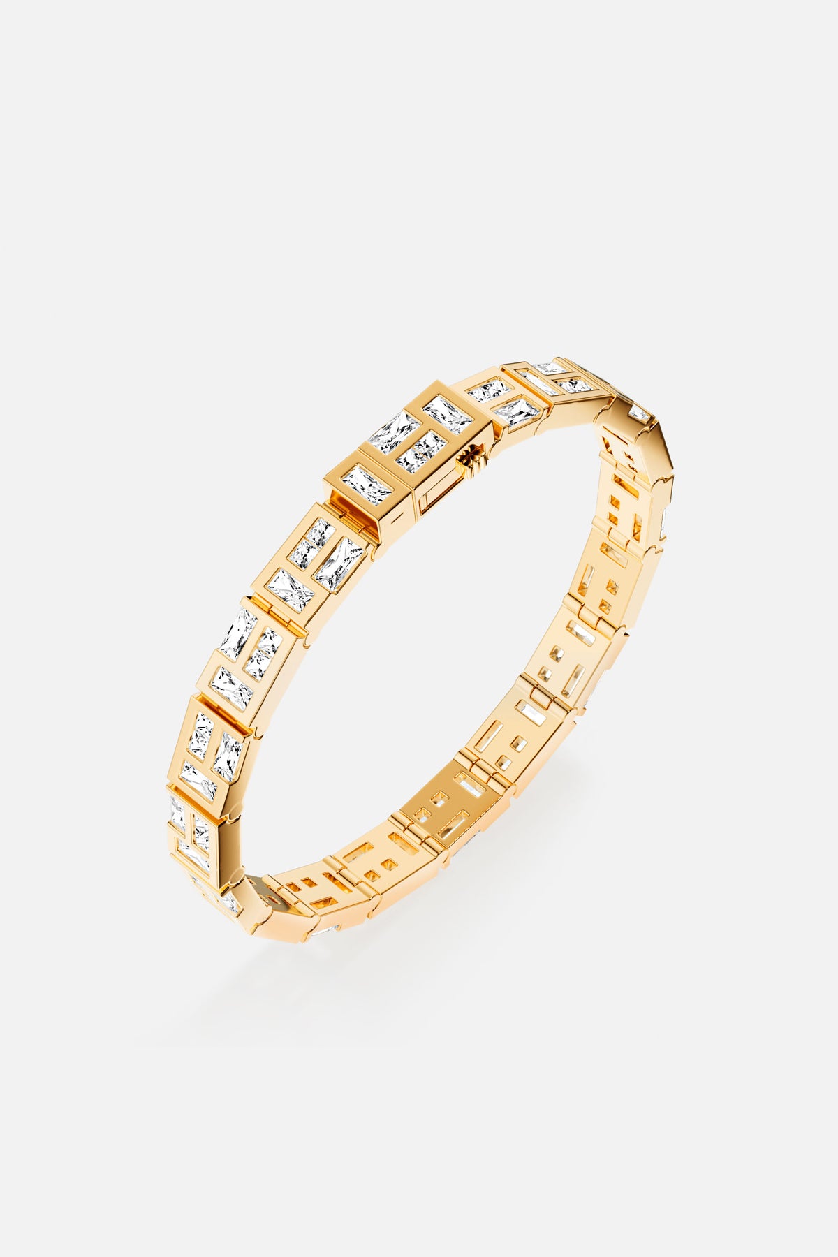 APM Bracelet in golden color, radiant architecture with a modern glow.