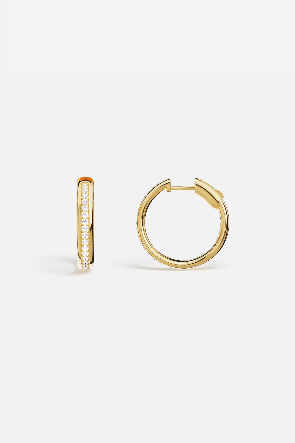 APM Hoop Earrings in golden hue, a timeless sparkle for everyday elegance.