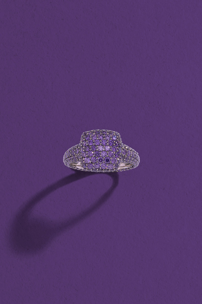 紫色方形戒指
