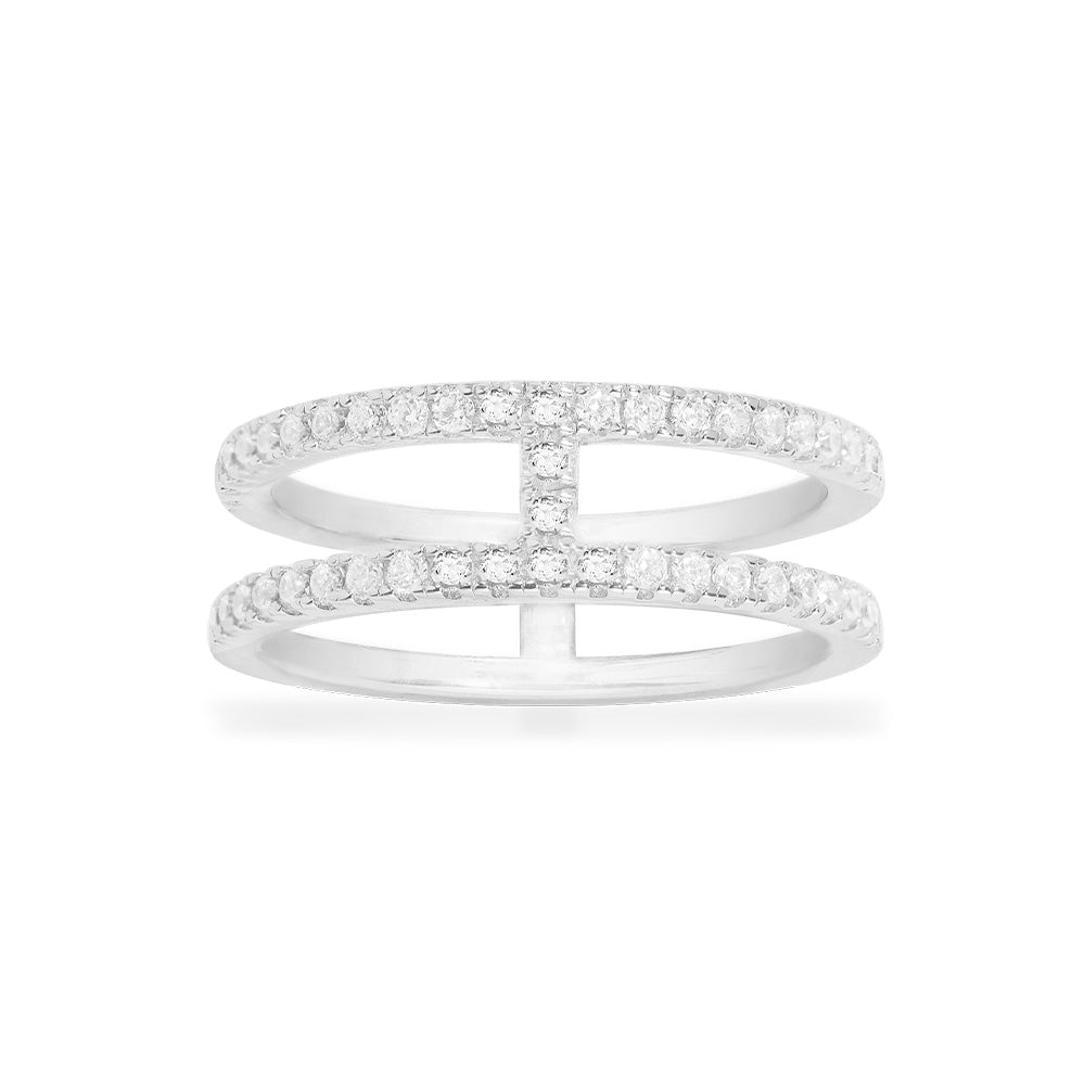 Double line Pavé Ring | APM Monaco