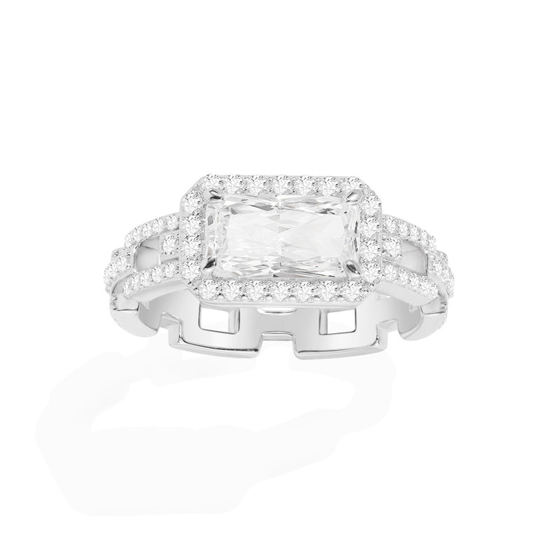 Pavé Rectangle Chain Ring