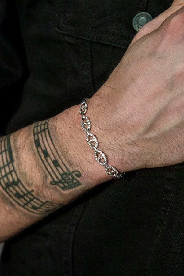 Bracelet Chaîne D'Ancre Acier Inoxydable - Fermoir En T - Longueur Réglable (17-20cm) - Neuf