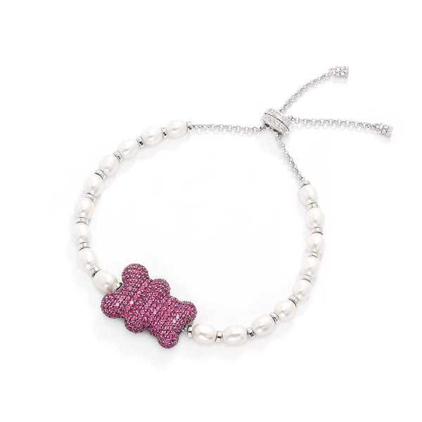 MALU Yummy Bear Adjustable Bracelet with Pearls