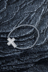 十字架银珠手鍊