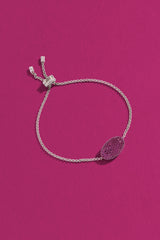 Bracelet Ajustable Ovale Fuchsia