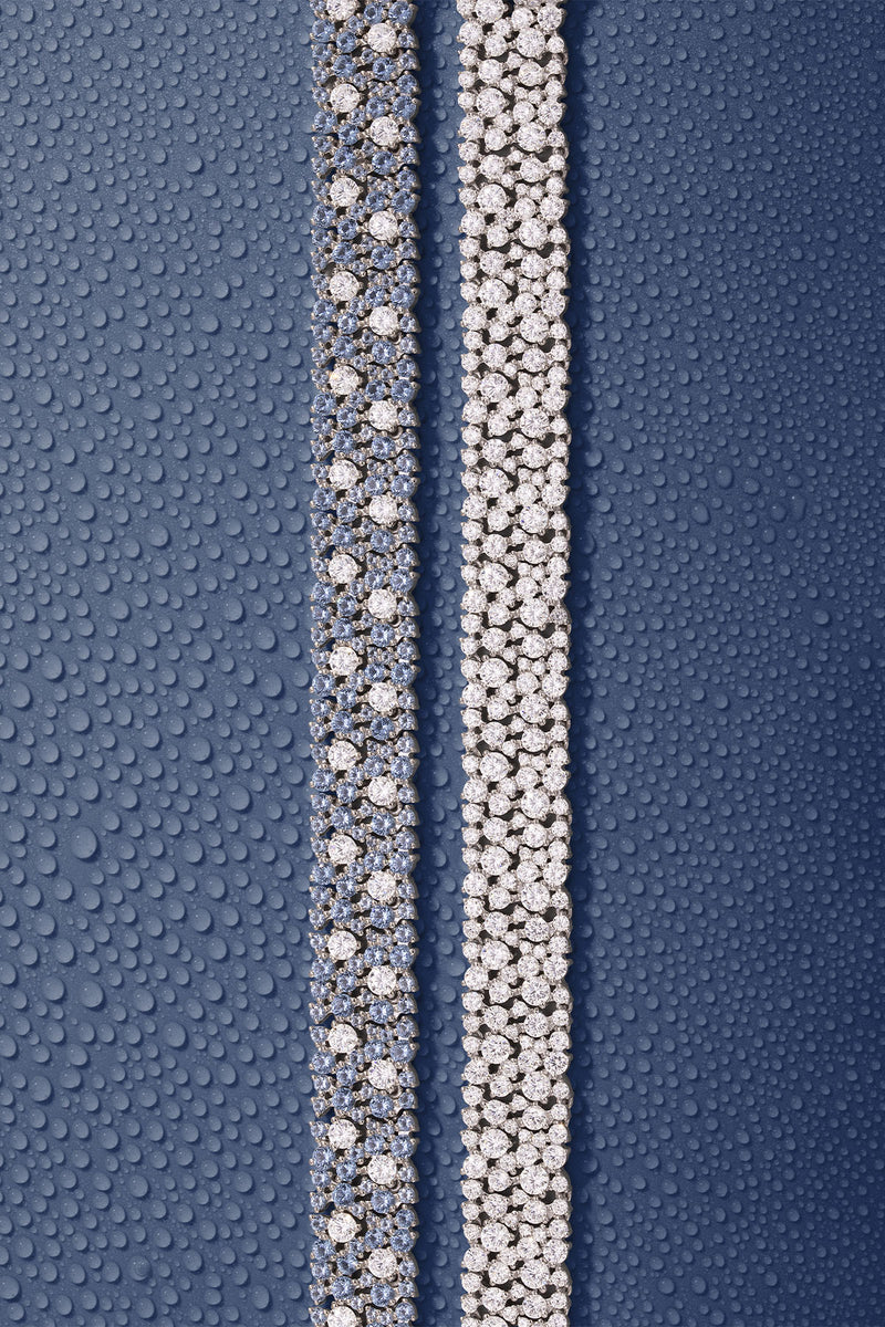Weißes & Lagunenblaues Pavé Armband