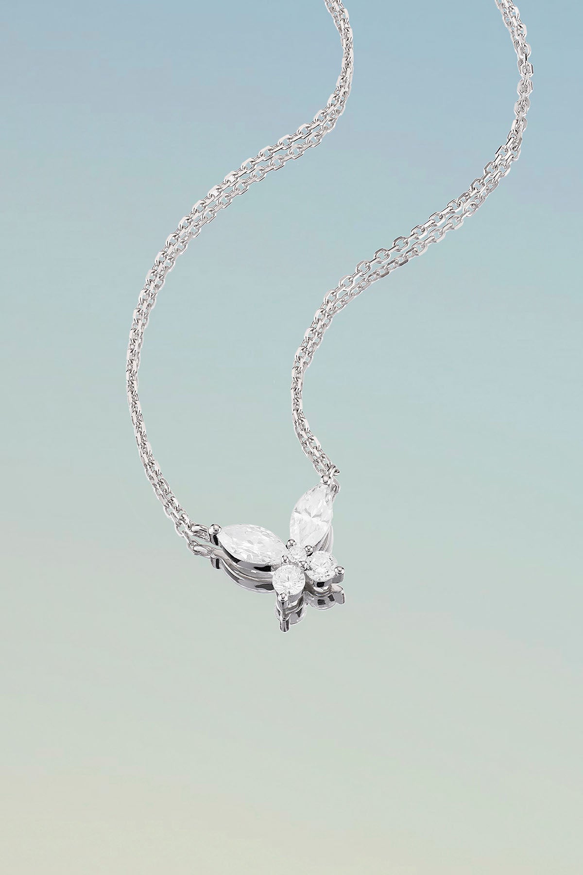 Butterfly Necklace Silver APM Monaco