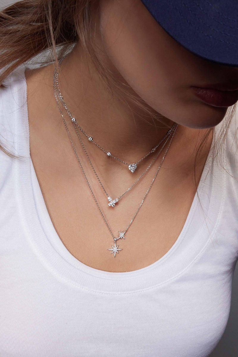 APM Monaco Butterfly Necklace - silver
