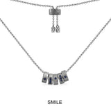 Verstellbare Halskette Smile mit Morsecode