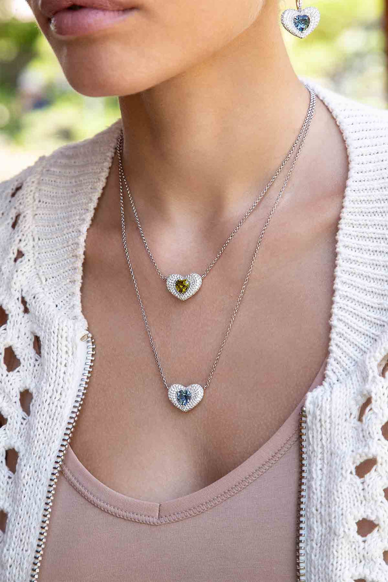 APM Monaco - Blue Heart Adjustable Necklace 