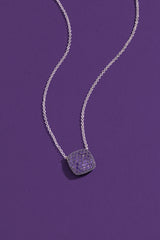 Purple Square Adjustable Necklace