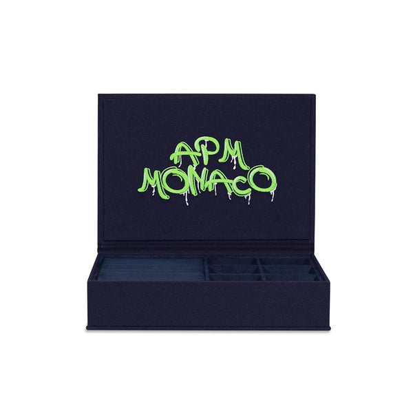 Scatola grande verde APM Monaco Graffiti per gioielli