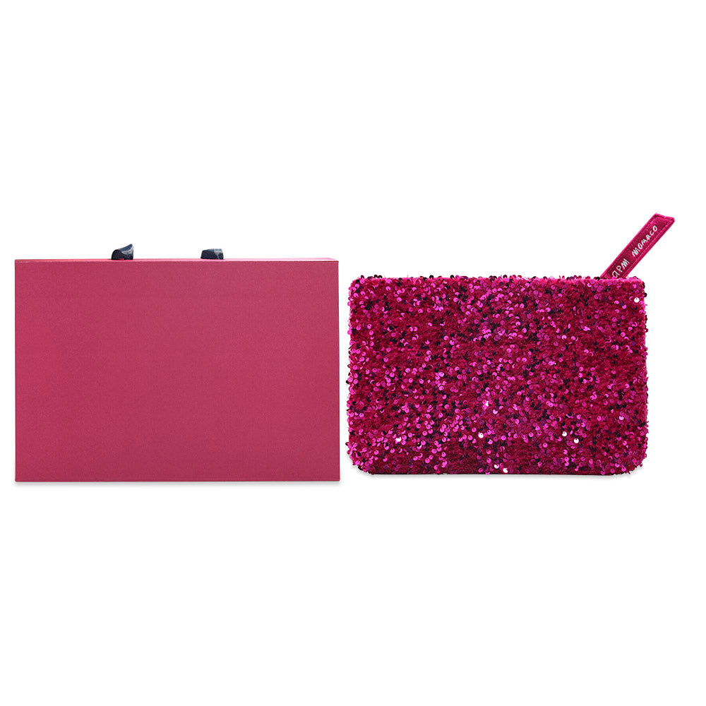 VITOCCA NEON Color 丸っこく pink clutch