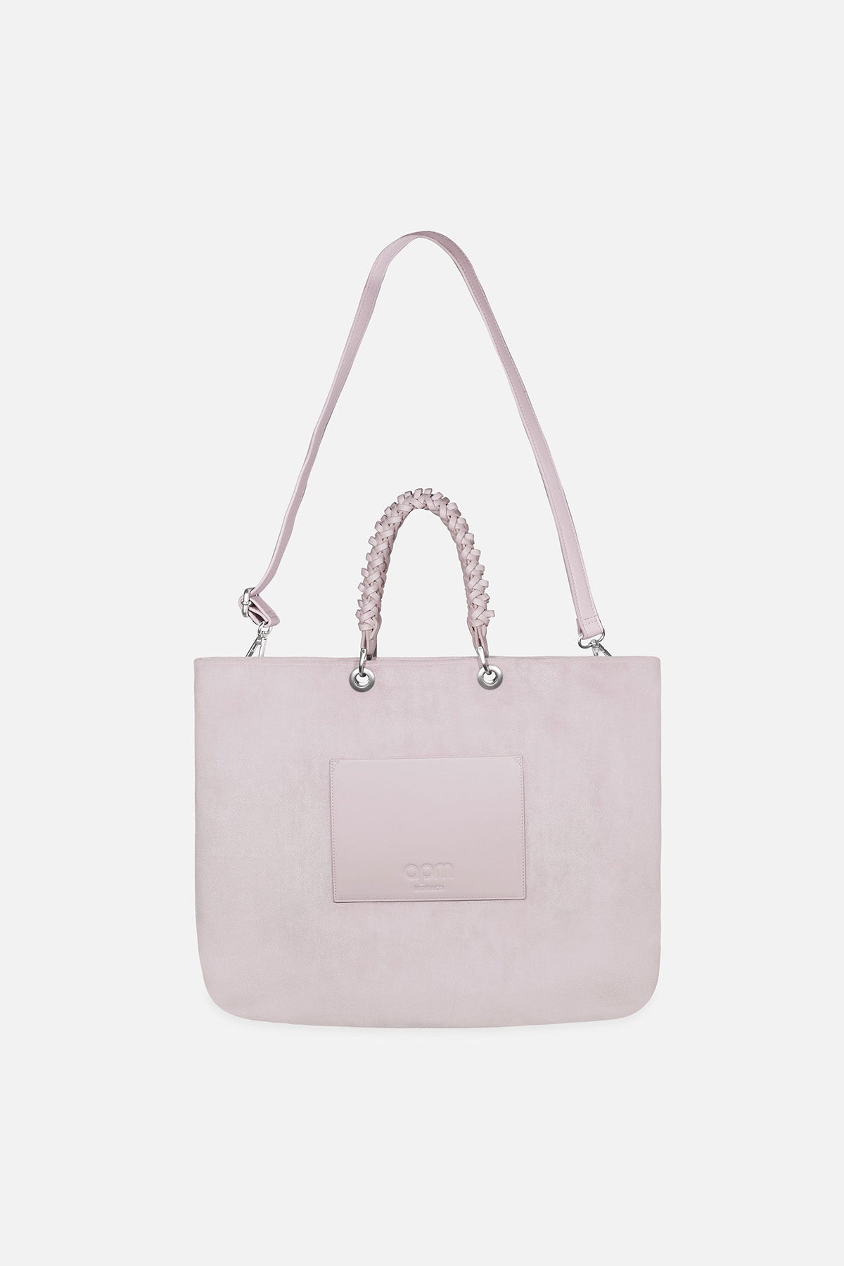 APM MONACO lavande xl tote bag with two bold handles on a white background