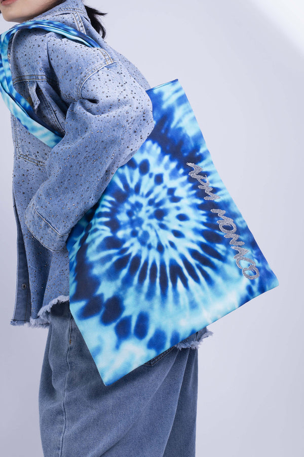 Blue Tie-Dye Tote bag