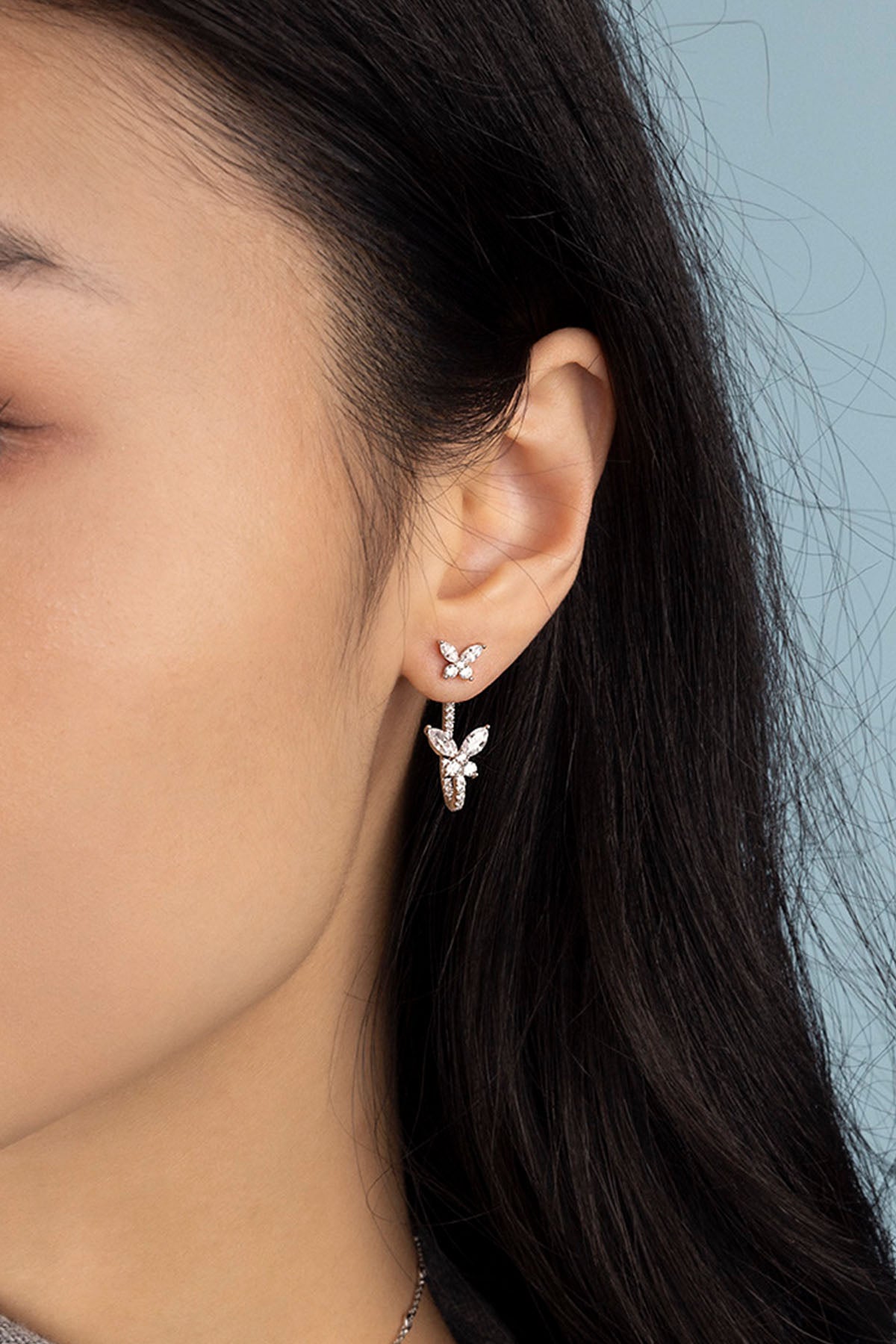 Asymmetric Butterfly Stud and Ear Cuff APM Monaco