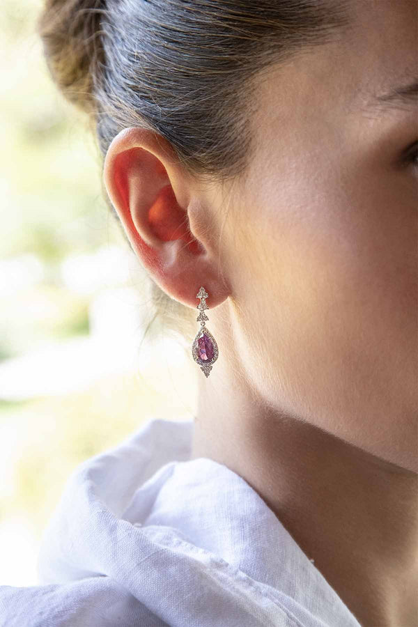APM Monaco - Purple Pear Drop Earrings