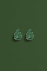 Grüne tropfenförmige Ohrringe