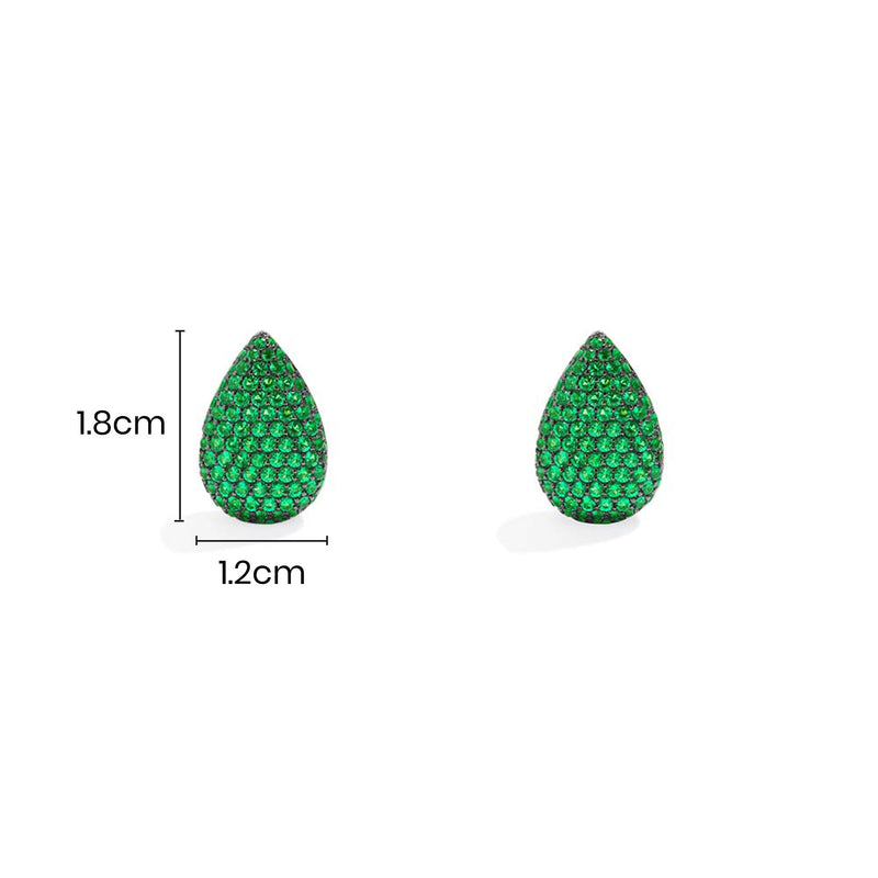 Grüne tropfenförmige Ohrringe