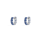 Blue Square Huggie Earrings
