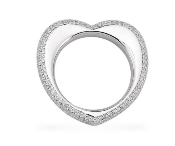 COLLECTION YACHT CLUB WHITE HEART RING - SILVER