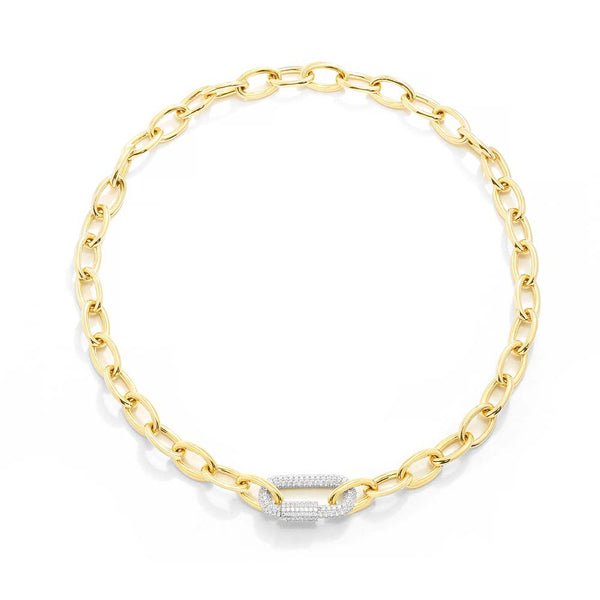 Pavé Chain-link Adjustable Necklace