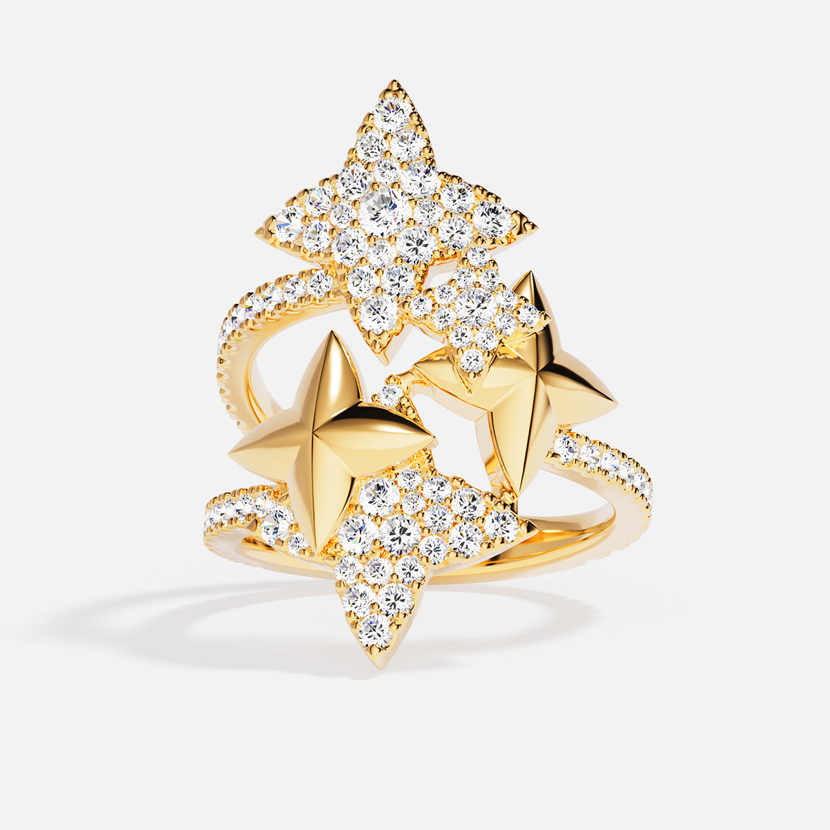 Intertwined Météorites Yellow Gold Ring | APM Monaco