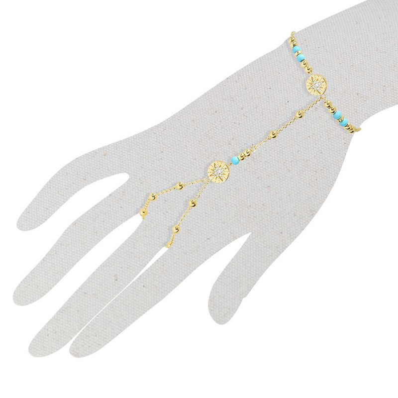 Verstellbares Météorites & Pearls Armband mit Ring 