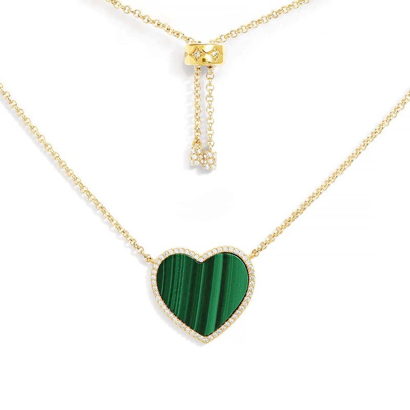 AAA Natural Malachite Pendant Heart Drilled Gemstone – Intrinsic Trading